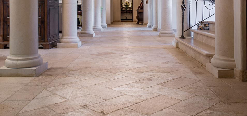 cleaning travertine floors